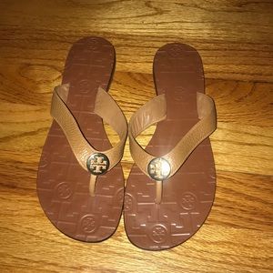 Tory Burch Leather Flip Flops